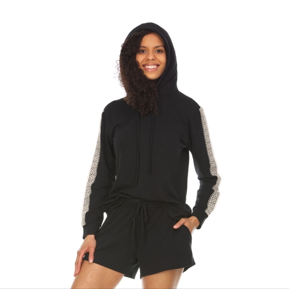 Flora 2 piece knit hoodie pj set